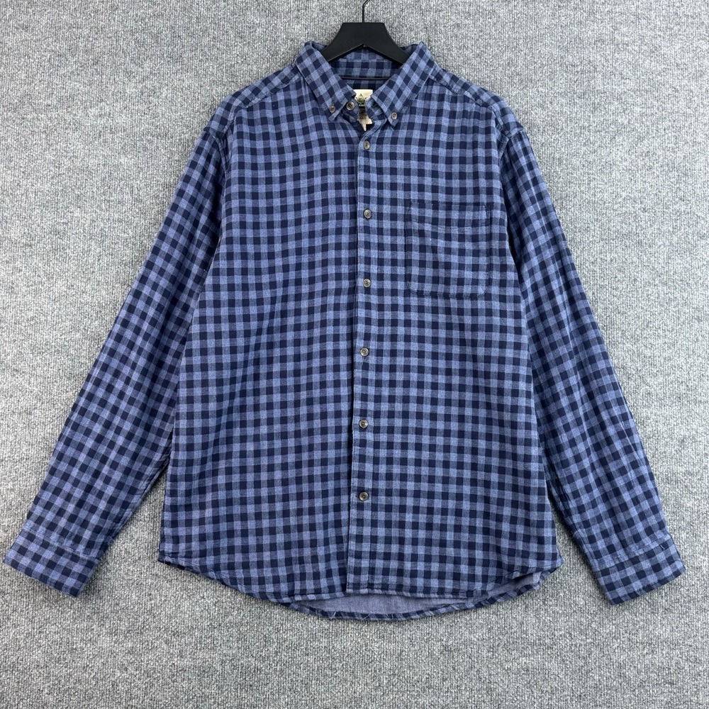 The Territory Ahead Shirt Button Down Mens XL Blue Plaid Casual Long Sleeve